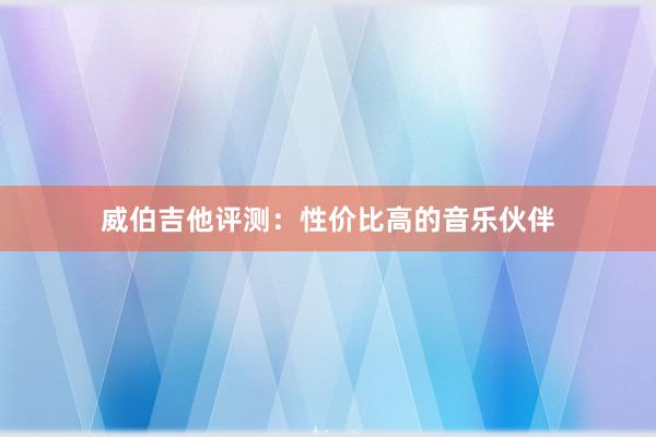 威伯吉他评测：性价比高的音乐伙伴